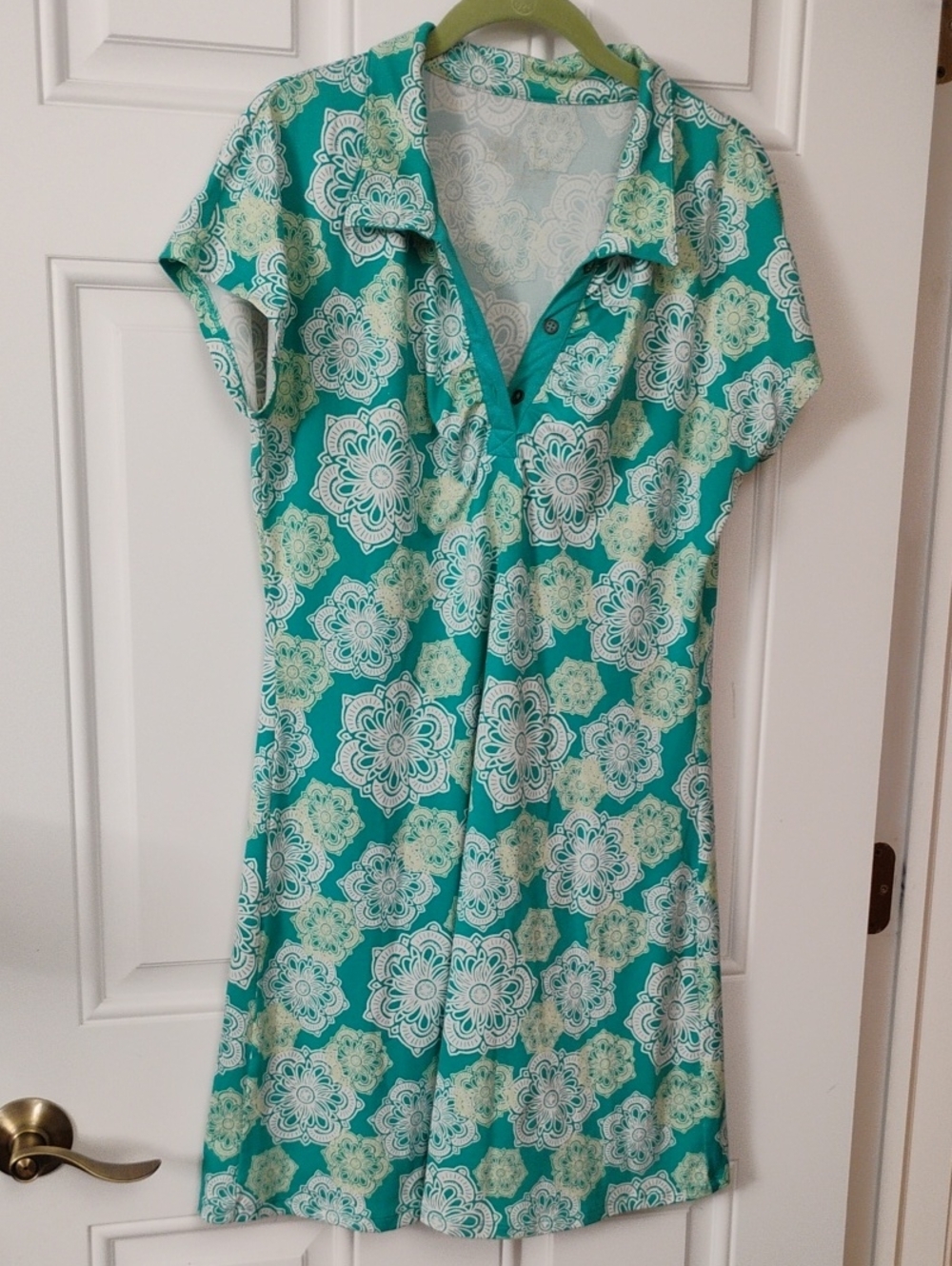 lola Teal and Mint Floral Midi Dress